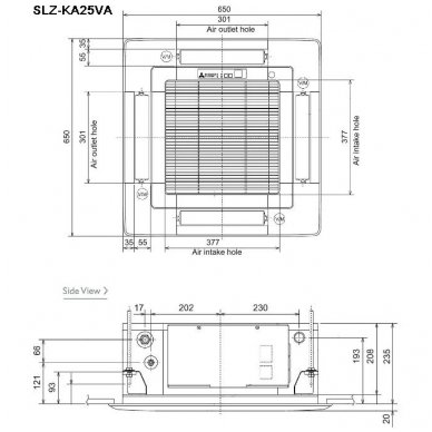 Mitsubishi Electric šilumos siurblys oro kondicionierius SLZ-M25FA / SUZ-M25VA 2