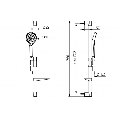 ORAS dušo komplektas Optima Style 2