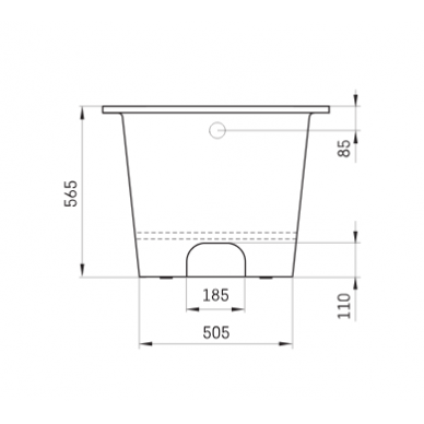PAA akmens masės vonia 1600x750 VARIO M 10