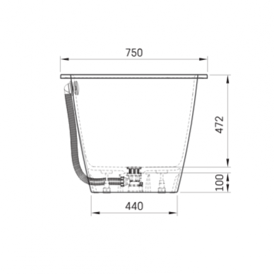 PAA akmens masės vonia 1700x750 SMART 170 9