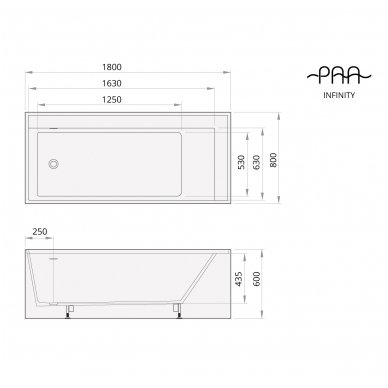 PAA vonia 1800x800 Infinity 4