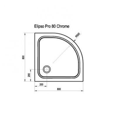Ravak pusapvalis dušo padėklas Elipso Pro Chrome 800x800 2