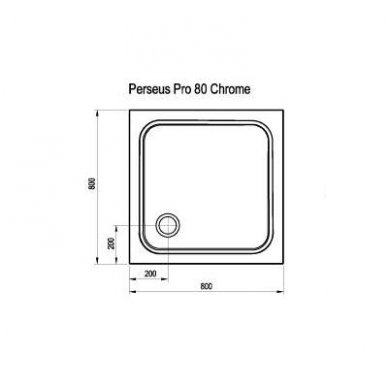 Ravak kvadratinis dušo padėklas Perseus Pro Chrome 800x800 2