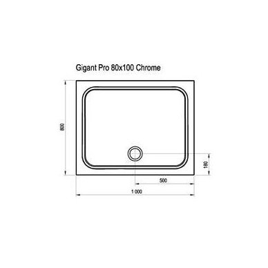 Ravak stačiakampis dušo padėklas Gigant Pro Chrome 1000x800 2