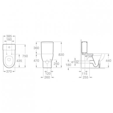 Roca pastatomas WC Meridian A34224H000+A34124H000+A801230004 2
