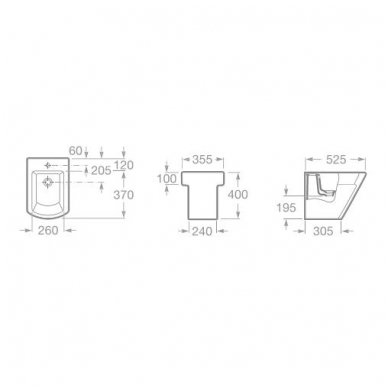 Roca pastatoma bidė Hall A357624000+A806620004 2