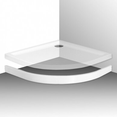 Roth pusapvalis dušo padėklas Flat Round 900x900 3