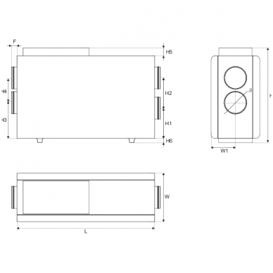 SALDA RIS 700HE 3.0 horizontalus rekuperatorius 2