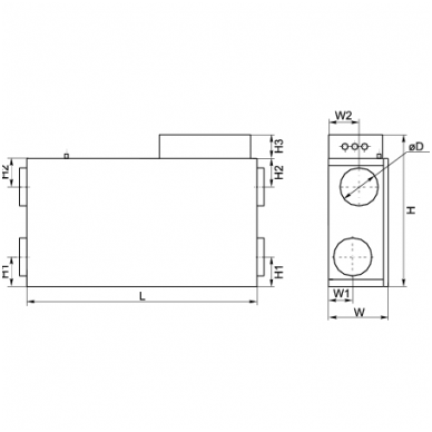 SALDA RIS 400PE 3.0 palubinis rekuperatorius 2