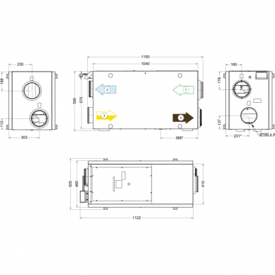 Systemair Save VSR 300 universalus rotacinis rekuperatorius 2