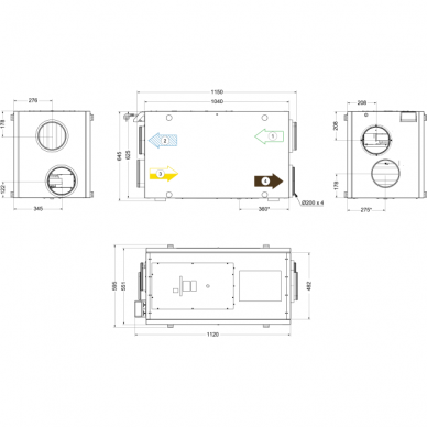 Systemair Save VSR 500 universalus rotacinis rekuperatorius 2
