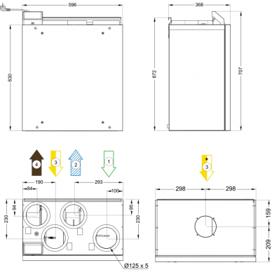 Systemair SAVE VTR 150/B R/L 1000W rotacinis rekuperatorius 3