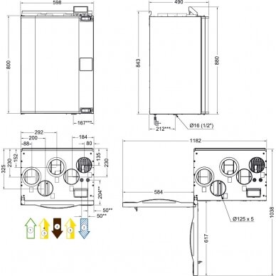 Systemair SAVE VTR 250/B R 500W rotacinis rekuperatorius 2