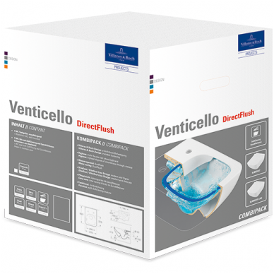 Villeroy&Boch pakabinamas WC su dangčiu Softclose Venticello 4611RS01