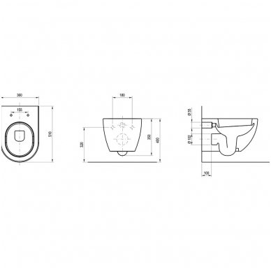 Ravak pakabinamas WC Uni Chrome Rim X01516 5
