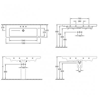 Villeroy&Boch praustuvas 1300x470 Subway 2.0 7176D001 2