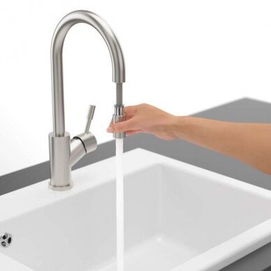 Villeroy&Boch maišytuvas plautuvei su ištraukiamu dušeliu Umbrella Flex 5
