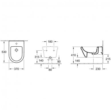 Villeroy&Boch pakabinama bide Architectura 54840001 2