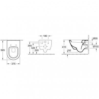 Villeroy&Boch pakabinamas WC Subway 2.0 56001001 2