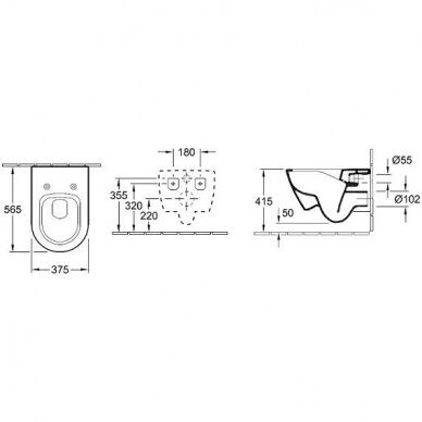 Villeroy&Boch pakabinamas WC su dangčiu Subway 2.0 DirectFlush 4