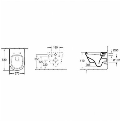 Villeroy&Boch pakabinamas WC su dangčiu Sofclose Architectura 5684H101 3