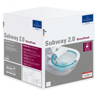 Villeroy&Boch pakabinamas WC su dangčiu Subway 2.0 DirectFlush 2