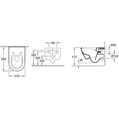 Villeroy&Boch pakabinamas WC Subway 2.0 5614R001 2