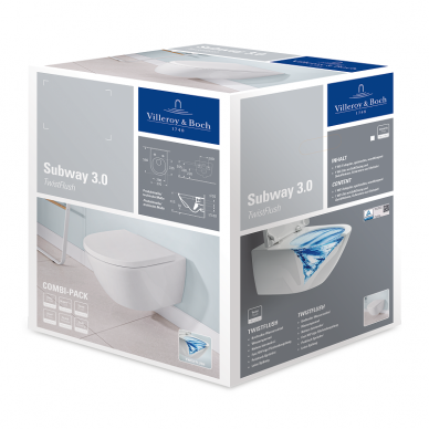 Villeroy&Boch pakabinamas unitazas Subway 3.0 TwistFlush su CeramicPlus 2