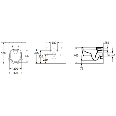 Villeroy&Boch pakabinamas unitazas Skyla TwistFlush 6