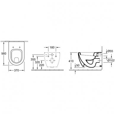 Villeroy&Boch pakabinamas WC Subway 66031001 2