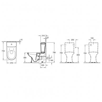 Villeroy&Boch pastatomas WC Hommage 666210R1 2