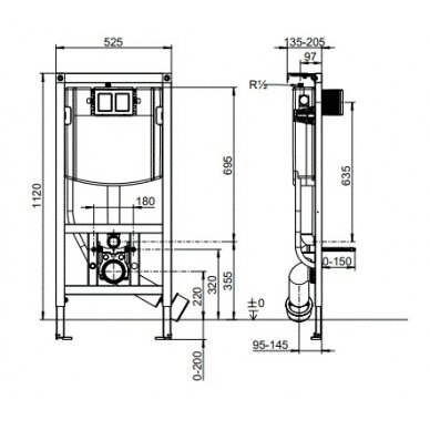 Villeroy&Boch potinkinis rėmas WC puodui Viconnect+ 2