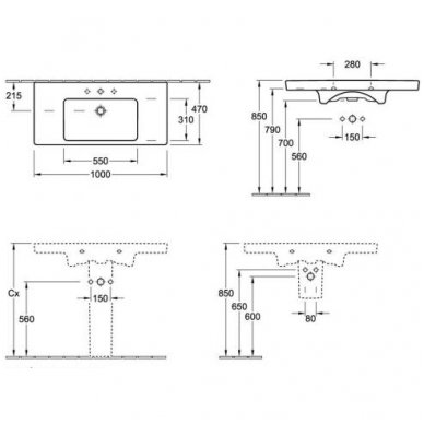 Villeroy&Boch praustuvas 1000x470 Subway 2.0 7175A001 2