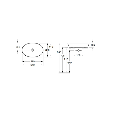 Villeroy&Boch praustuvas 610x410 Artis 419861R1 2