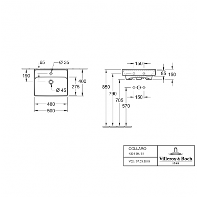 Villeroy&Boch praustuvas 500x400 Collaro 2