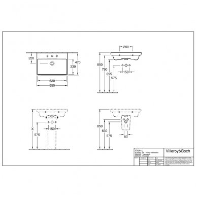 Villeroy&Boch praustuvas 650x470 Avento 41586501 2