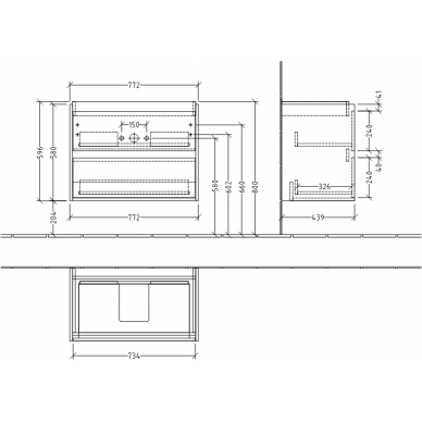 Villeroy&Boch spintelė po praustuvu 772x596 Skyla 8