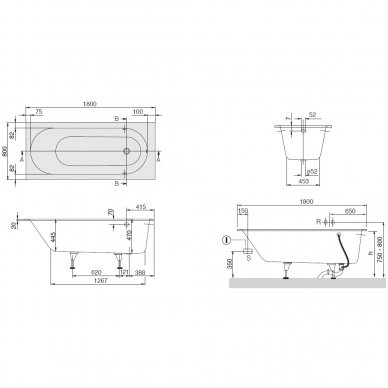 Villeroy&Boch vonia Oberon Solo 1800x800 UBQ180OBE2V01 4
