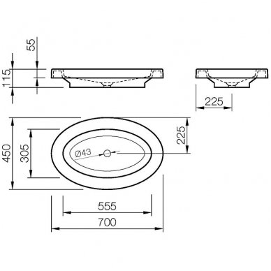 Vispool baldinis praustuvas Oval 4