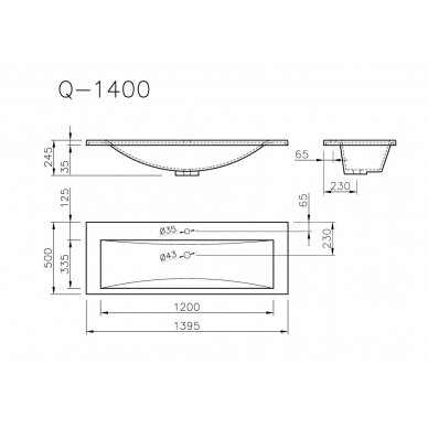 Vispool baldinis praustuvas Q-1400 5
