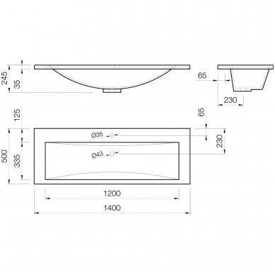 Vispool baldinis praustuvas Q-1400 5